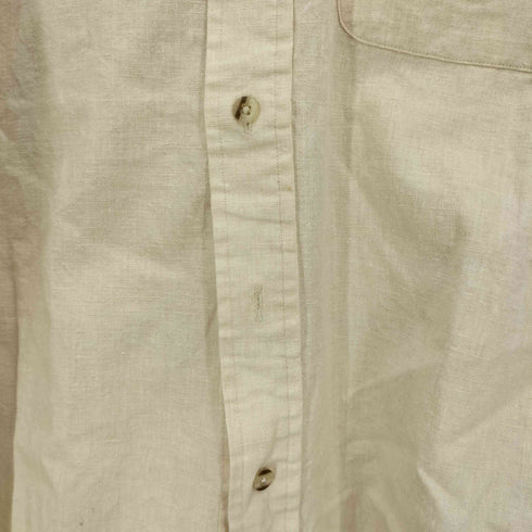 SURREY コットンリネン 長袖 バンドカラーシャツ メンズ 16 1/2
