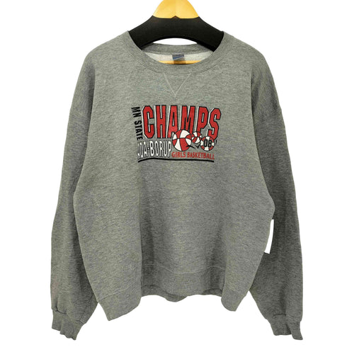 ラッセルアスレチック RUSSELL ATHLETIC 00s 両面プリント バスケットボール クルーネック スウェット メンズ import:XL