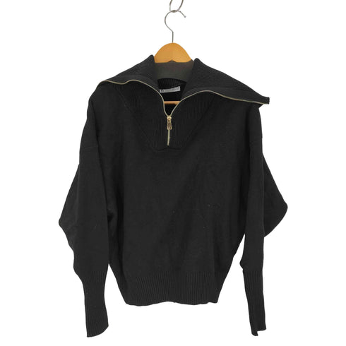 ザラ ZARA クロップドハーフジップニット レディース import:S