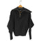 ザラ ZARA クロップドハーフジップニット レディース import:S