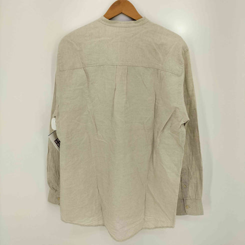 クラブルーム CLUB ROOM コットンリネン 長袖 バンドカラーシャツ メンズ import:M