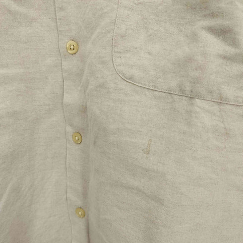 クラブルーム CLUB ROOM コットンリネン 長袖 バンドカラーシャツ メンズ import:M