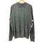 エディーバウアー Eddie Bauer 00s フリーダムスリーブ コットンナイロン L/S ニット ポロシャツ メンズ import:M