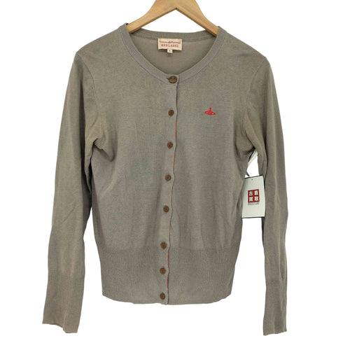 ヴィヴィアンウエストウッドレッドレーベル Vivienne Westwood RED LABEL オーブ刺繍 リネンコットンカーディガン レディース JPN:2