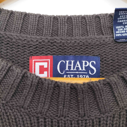 チャップス CHAPS ワンポイント 刺繍 コットンニット セーター メンズ import:XL