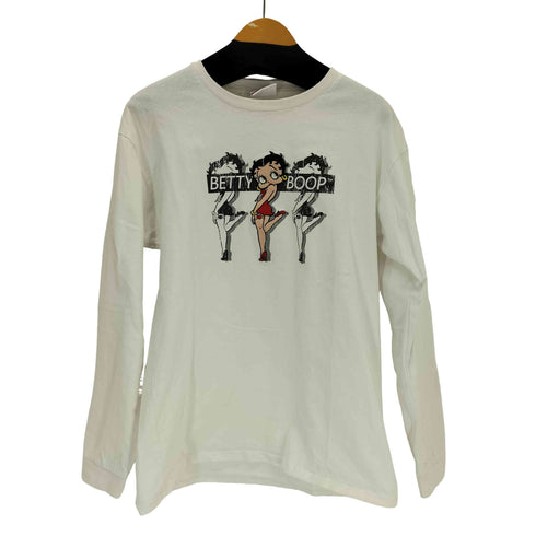 キャラクター刺繍 L/S Tシャツ メンズ LL