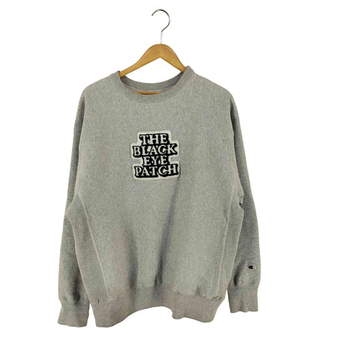 ザブラックアイパッチ THE BLACK EYE PATCH champion REVERSE WEAVE ボディ 相良ワッペン スウェット メンズ JPN:L