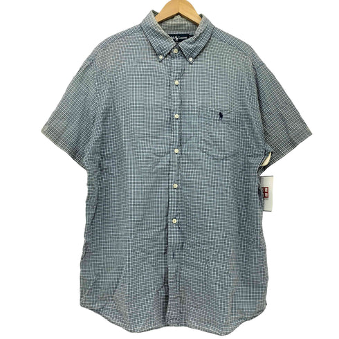 ラルフローレン RALPH LAUREN 90s HERITAGE ポニー刺繍 チェック S/S ボタンダウン シャツ 半袖 メンズ LL