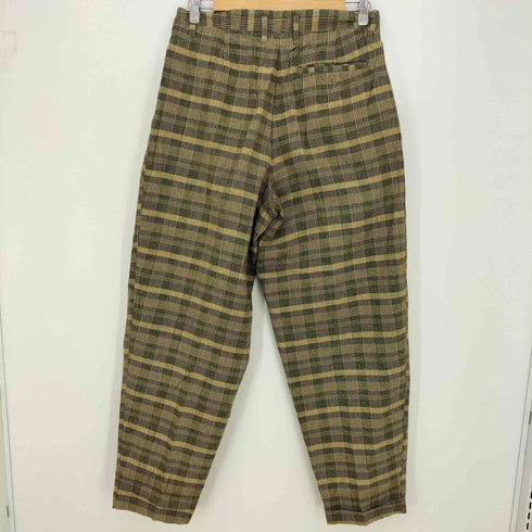 GENERRA COLLECTION チェック 2タック ワイドテーパード スラックス メンズ 33