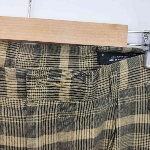 GENERRA COLLECTION チェック 2タック ワイドテーパード スラックス メンズ 33