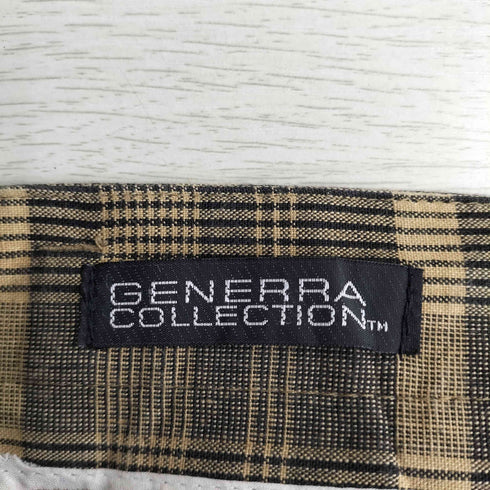 GENERRA COLLECTION チェック 2タック ワイドテーパード スラックス メンズ 33
