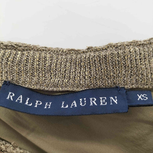 ラルフローレン RALPH LAUREN クロシェ編み フリルデザイン ラメ ニットスカート レディース JPN:XS