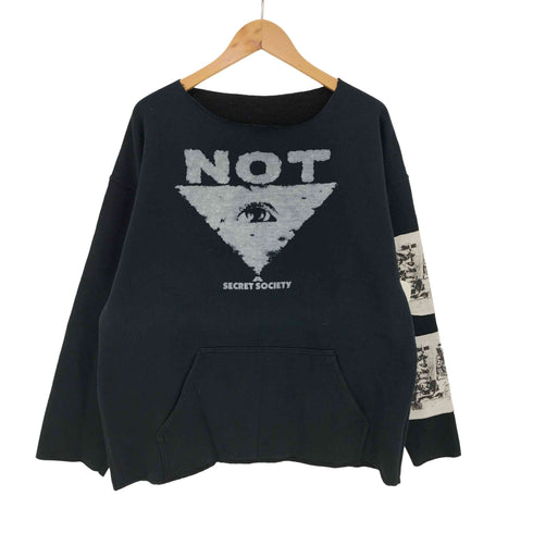HEX ANTI STYLE スリーブ フォトプリント パッチ リメイク スウェット メンズ