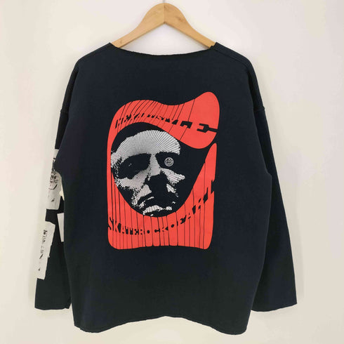 HEX ANTI STYLE スリーブ フォトプリント パッチ リメイク スウェット メンズ
