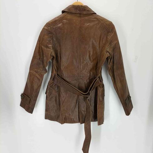 レザートレンチコート レディース