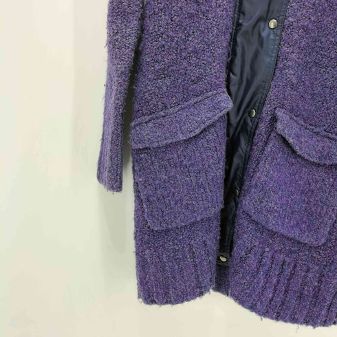 エルパリ ELLE PARIS チャイニーズラクーンファー キルティングライナー付き ウール混ボアコート レディース FR:38