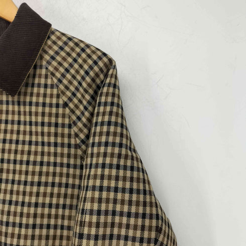 ビューティーアンドユースユナイテッドアローズ BEAUTY & YOUTH UNITED ARROWS コットンシャンブレー×チェック ステンカラーコート メンズ JPN:S