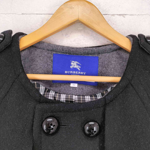バーバリーブルーレーベル BURBERRY BLUE LABEL ノーカラーウールコート レディース JPN:38