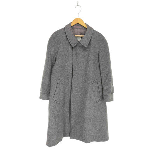 アクアスキュータム AQUASCUTUM pure cashmere MADE IN ENGLAND カシミヤ100比翼ステンカラーコート メンズ