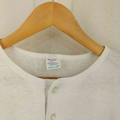 チャンピオン Champion 80S USA製 ヘンリーネック 5分袖 メンズ import:L