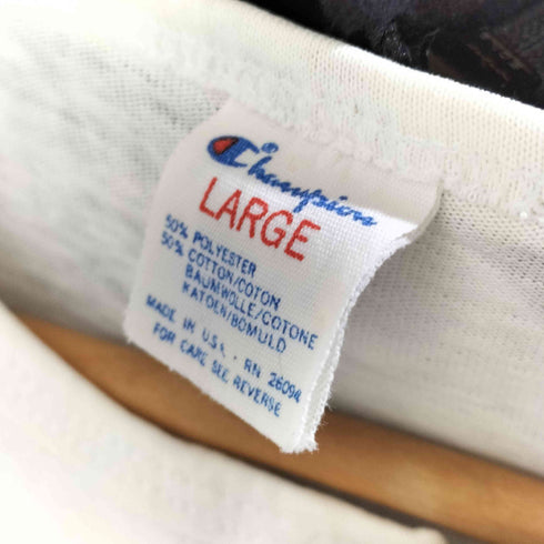 チャンピオン Champion 80S USA製 ヘンリーネック 5分袖 メンズ import:L