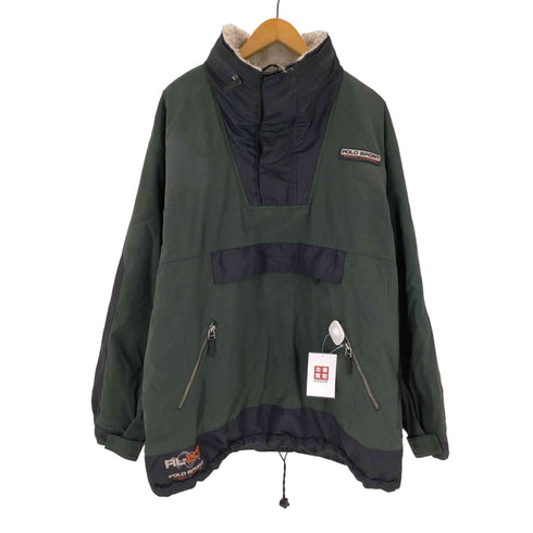 ポロスポーツラルフローレン POLO SPORT RALPH LAUREN 90S SPORTMAN RL-67 ラバーロゴ ハーフジップ アノラック ジャケット プルオーバー メンズ import:L