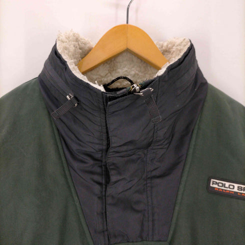 ポロスポーツラルフローレン POLO SPORT RALPH LAUREN 90S SPORTMAN RL-67 ラバーロゴ ハーフジップ アノラック ジャケット プルオーバー メンズ import:L