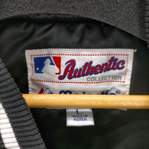 マジェスティックアスレチック Majestic ATHELETIC 90S MLB ベースボールチーム ロゴ 刺繍 ナイロン スタジアムジャケット スタジャン メンズ import:L