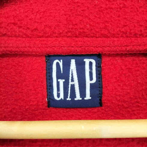 ギャップ Gap 90-00s OLD 袖ワッペンデザインハーフジップフリースジャケット メンズ L