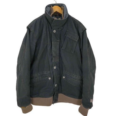 ジースターロー G-STAR RAW リップストップ GS.3301 裏地キルティング ネックニット ボンバー ジャケット ブルゾン メンズ import:XL