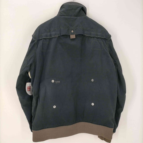 ジースターロー G-STAR RAW リップストップ GS.3301 裏地キルティング ネックニット ボンバー ジャケット ブルゾン メンズ import:XL