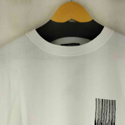 バレンシアガ BALENCIAGA 21AW バーコードロゴ クルーネックTシャツ メンズ import:XS