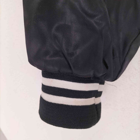 アーバンスポーツウェア AUBURN SPORTSWEAR 90s USA製 ワッペンデザインサテンスタジャン メンズ
