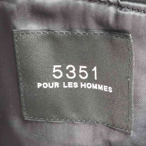 ゴーサンゴーイチプールオム 5351 POUR LES HOMMES 羊革 シープレザー チンスト付 シングル ライダース ジャケット メンズ JPN:46