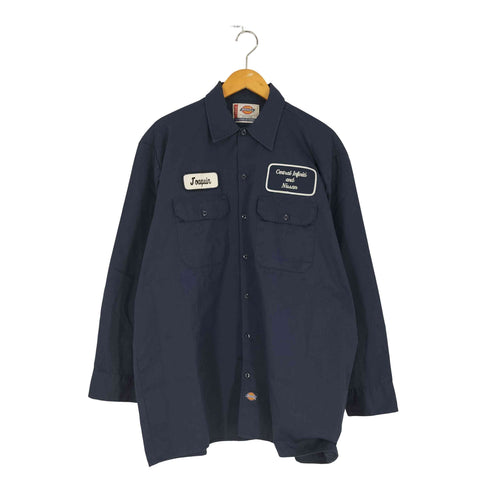 ディッキーズ Dickies ワッペン 長袖ワークシャツ メンズ import:L
