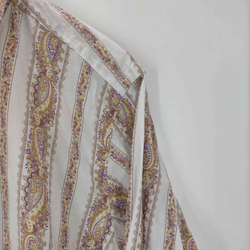 エトロ ETRO ペイズリー柄 総柄 ストライプ L/S シャツ メンズ import:L