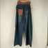 ATTITUDE MAKES STYLE チェック柄 レイヤードデニムパンツ レディース