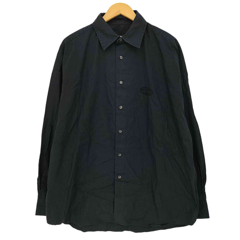 ディーゼル DIESEL S-DOUBLY-PLAIN-NW ワンポイントロゴステッチ オーバーサイズ 長袖シャツ メンズ import:L