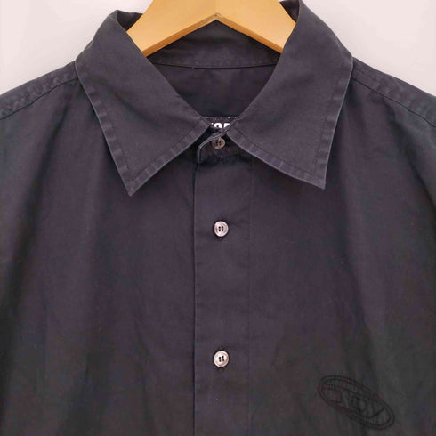 ディーゼル DIESEL S-DOUBLY-PLAIN-NW ワンポイントロゴステッチ オーバーサイズ 長袖シャツ メンズ import:L