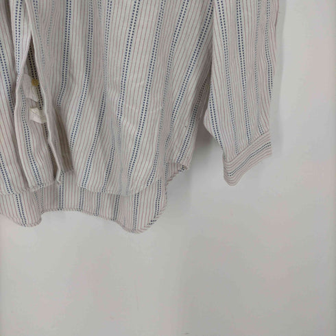 エンポリオアルマーニ EMPORIO ARMANI 90S 織り 刺繍 ストライプ プリーツポケット ボタンダウン L/S シャツ メンズ import:L