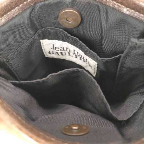 ジャンポールゴルチエ Jean Paul GAULTIER 90-00S SMALL SHOULDER BAG ロゴプレート 総柄 モノグラム ショルダー バッグ ボディ バッグ メンズ
