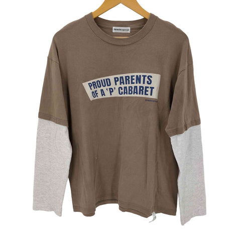 ビューティーアンドユースユナイテッドアローズ BEAUTY & YOUTH UNITED ARROWS 25SS CABARET POVAL キャバレーポバール 別注 P/P レイヤード Tシャツ メンズ JPN:M