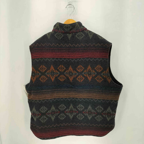 ウールリッチ WOOLRICH 80-90s USA製 NORDIC NAVAJO 裏キルティング ウールベスト メンズ import:XL