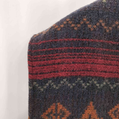 ウールリッチ WOOLRICH 80-90s USA製 NORDIC NAVAJO 裏キルティング ウールベスト メンズ import:XL