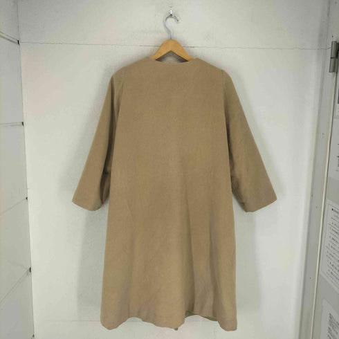 アンゴラ混ノーカラーコート レディース M-L