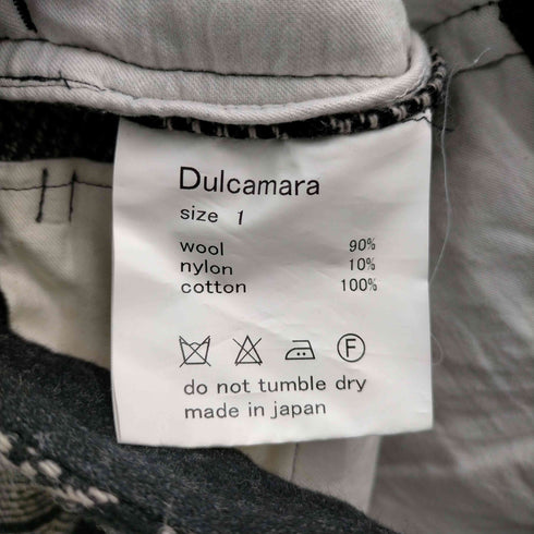 ドゥルカマラ Dulcamara ウール ヘリンボーン ワイド ガウチョ クロップド パンツ メンズ JPN:1