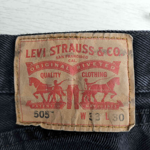 リーバイス Levis リメイク パッチワーク バンド ストレートデニム 505 メンズ W33L30