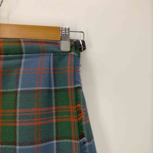 PITLOCHRY スコットランド製 タータンチェック プリーツ 巻き スカート レディース 14
