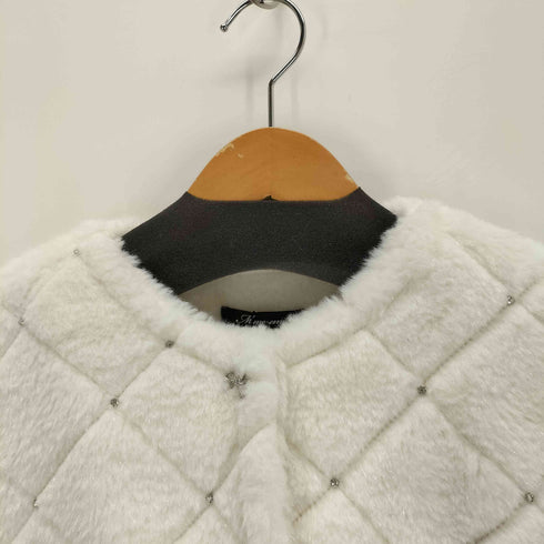 M ME EME Shine bijou fake far jacket レディース FREE