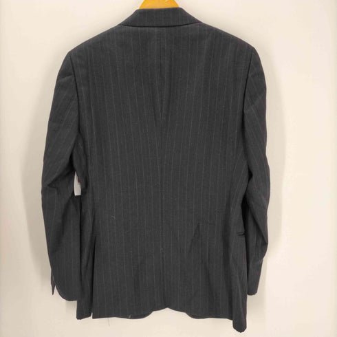 ジョルジオアルマーニ Giorgio Armani 10S イタリア製 VIRGIN WOOL バージンウール ストライプ 2B テーラード ノータック スラックス パンツ スーツ セットアップ メンズ 50